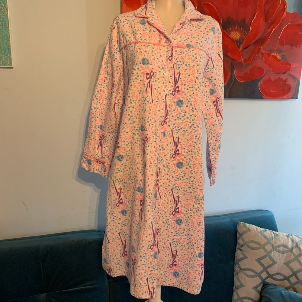 Vintage Millay Flannel Nightgown Pajamas Feminine S Small